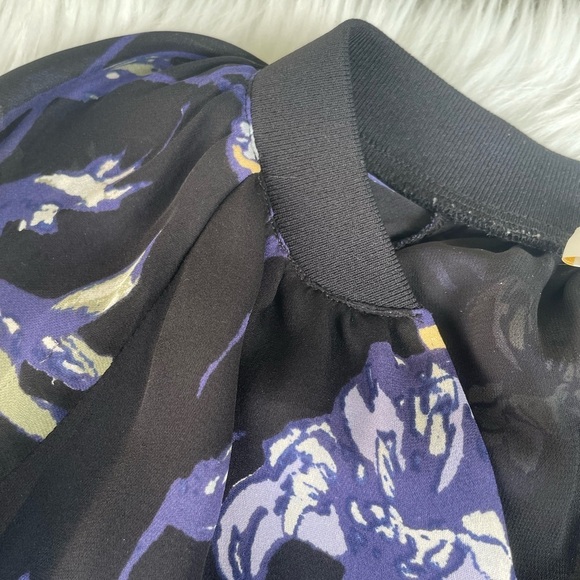 Ramy Brook Printed Puff Sleeve Blouse - Floral Print - Size Medium? - Picture 3 of 9